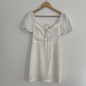 Peppermayo white mini dress
